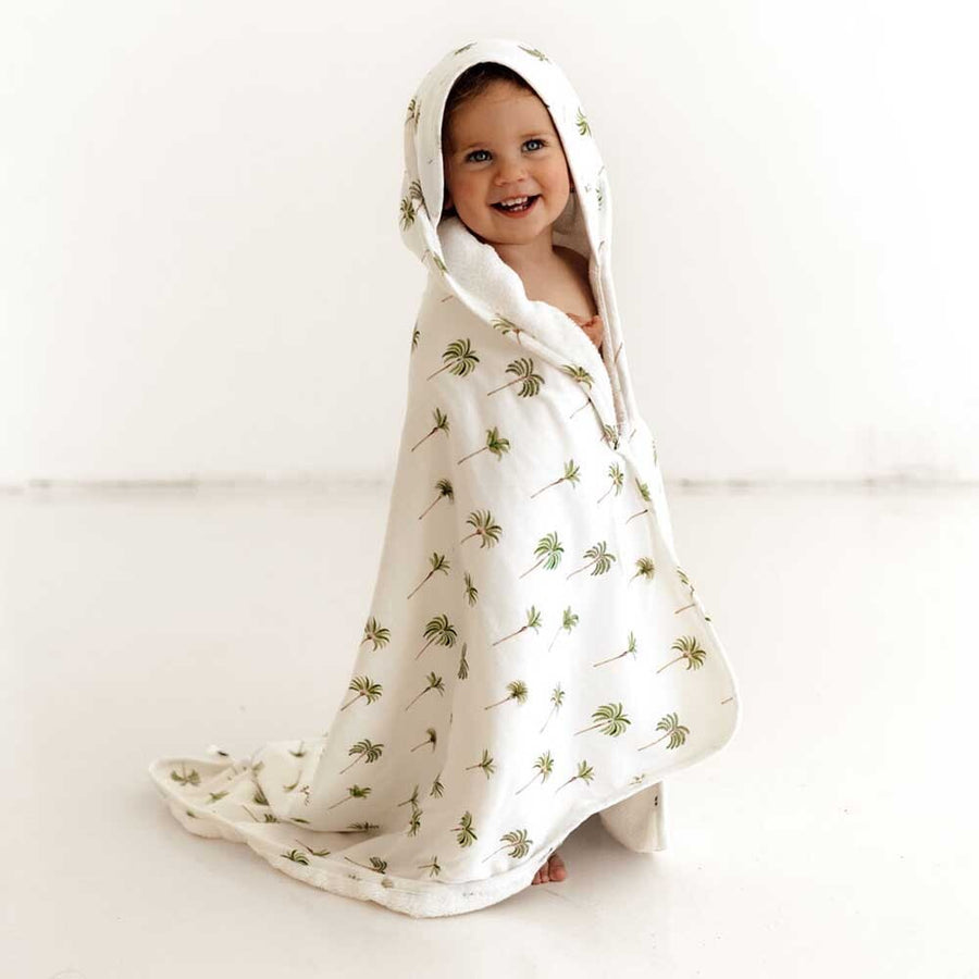 Snuggle Hunny Kids - Hooded Towel - Green Palm