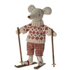 Maileg - Winter Mouse with Skis Mum