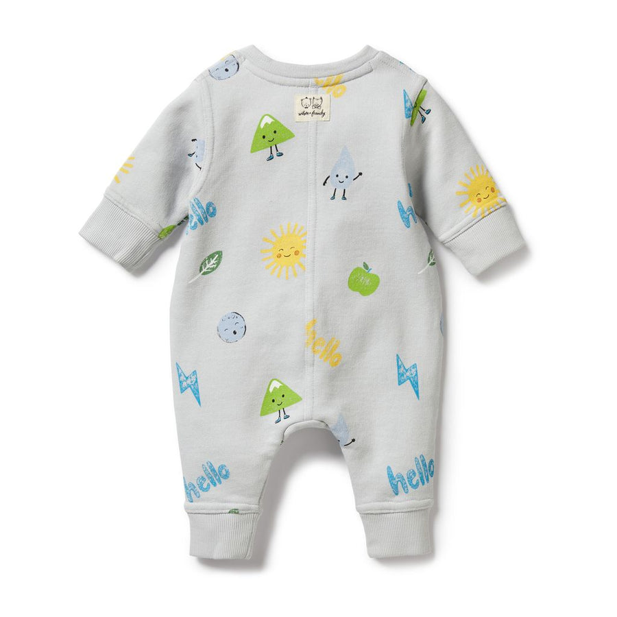 Wilson & Frenchy - Bluebell Organic Terry Growsuit