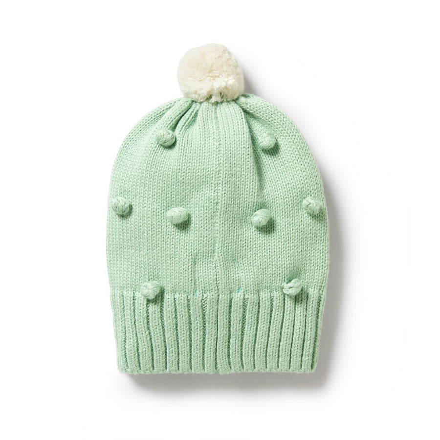 Wilson & Frenchy - Mint Green Knitted Bauble Hat