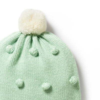 Wilson & Frenchy - Mint Green Knitted Bauble Hat