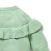 Wilson & Frenchy - Mint Green Knitted Ruffle Jumper