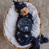 Snuggle Hunny Kids - Baby Jersey Wrap  Beanie Set - Milky Way