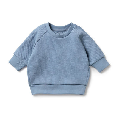 Wilson & Frenchy - Storm Blue Organic Quilted Sweat