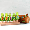 Tara Treasures - 5 Little Speckled Frogs with Log Bag - Finger Puppet Set