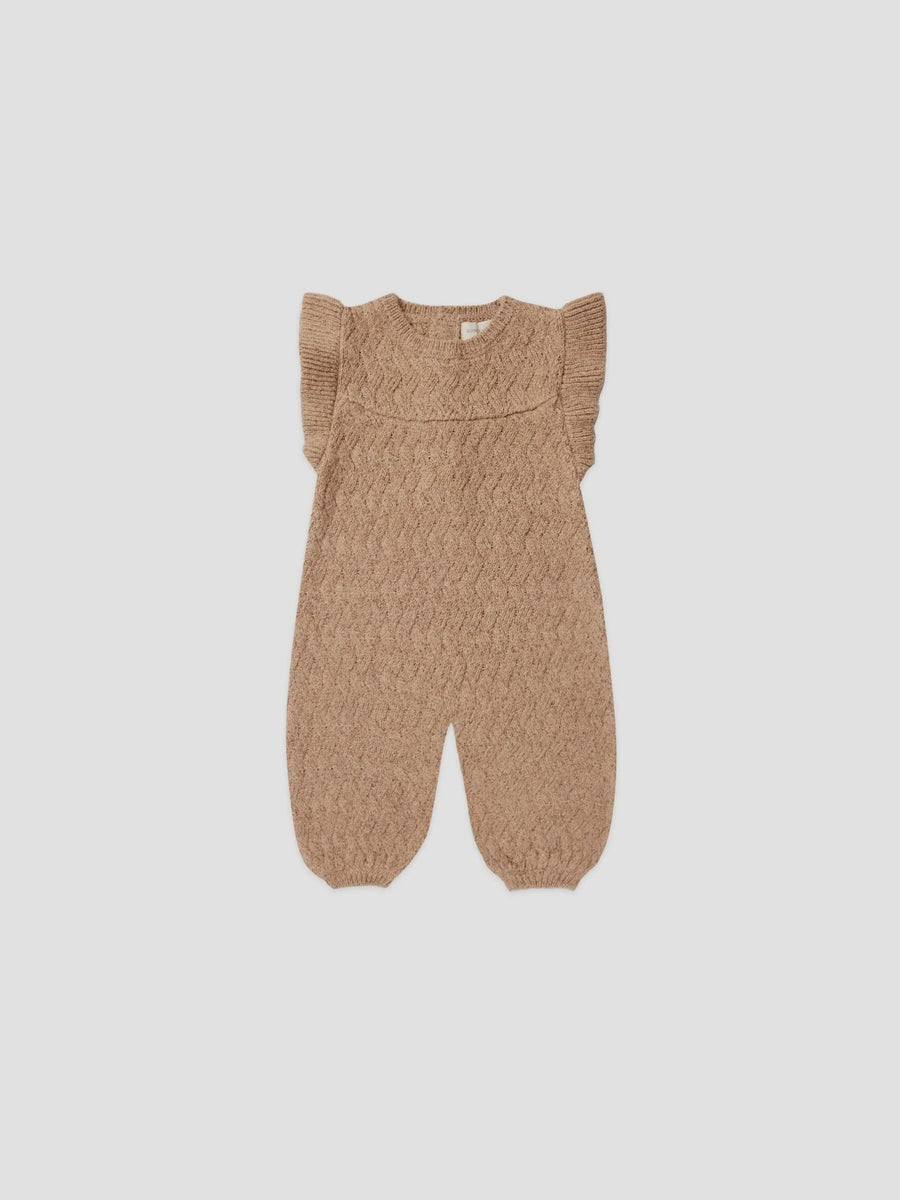 Quincy Mae - Mira Knit Romper - Apricot Heather