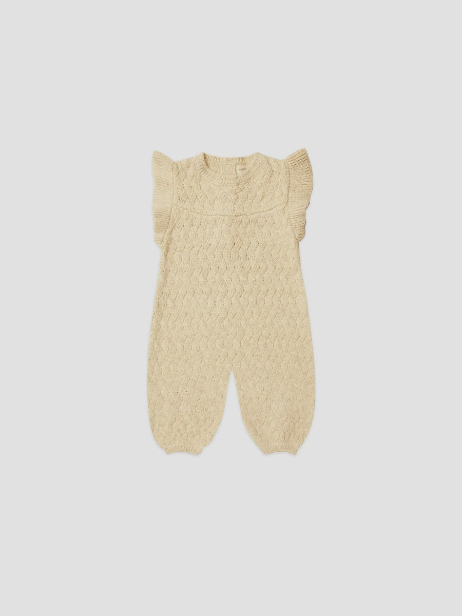 Quincy Mae - Mira Knit Romper - Yellow Heather