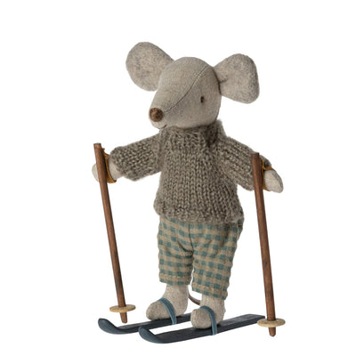 Maileg - Winter Mouse with Skis Big Brother