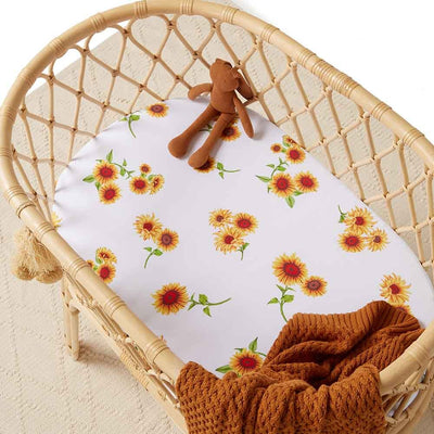 Snuggle Hunny Kids - Bassinet Sheets or Change Pad Cover - Sunflower