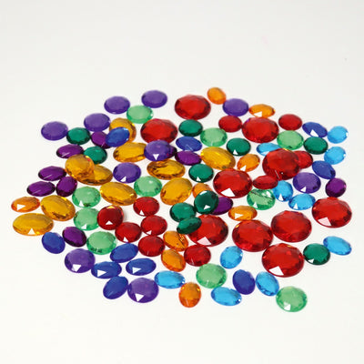Grimm's - Acrylic Glitter Stones - 100 Small