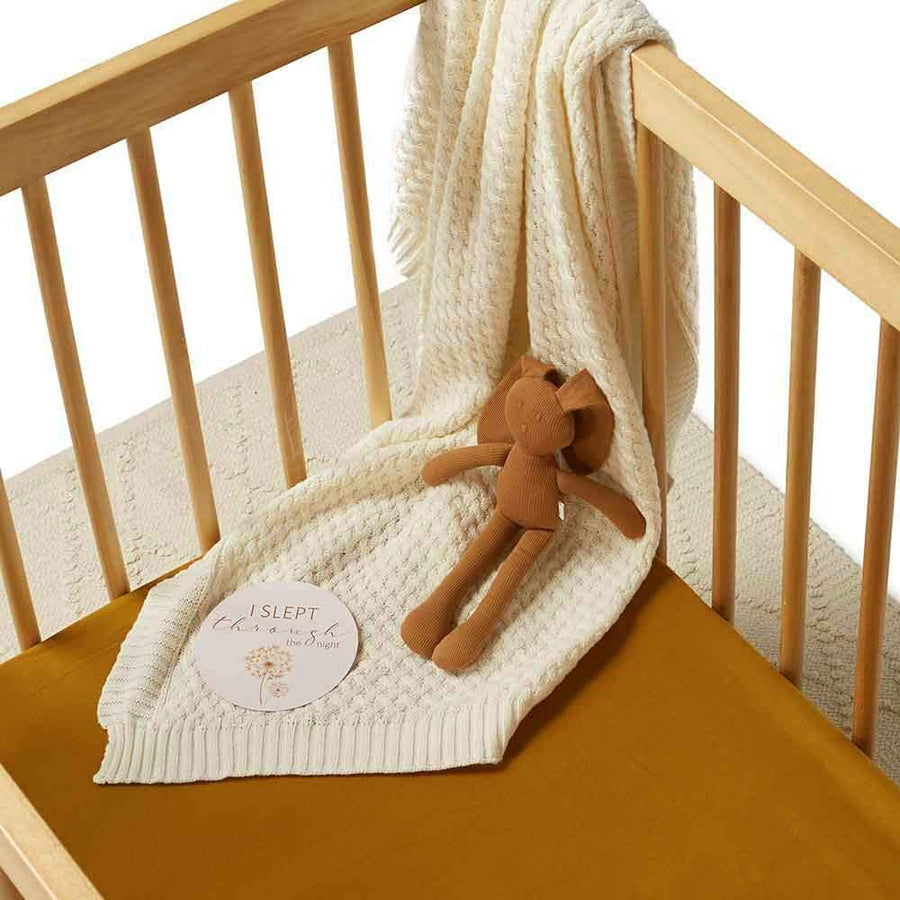 Snuggle Hunny Kids - Fitted Cot Sheet - Bronze
