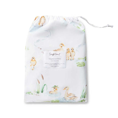 Snuggle Hunny Kids - Organic Fitted Cot Sheet -Duck Pond