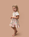 BUDGIE PINK FLORAL DRESS 3-7YRS