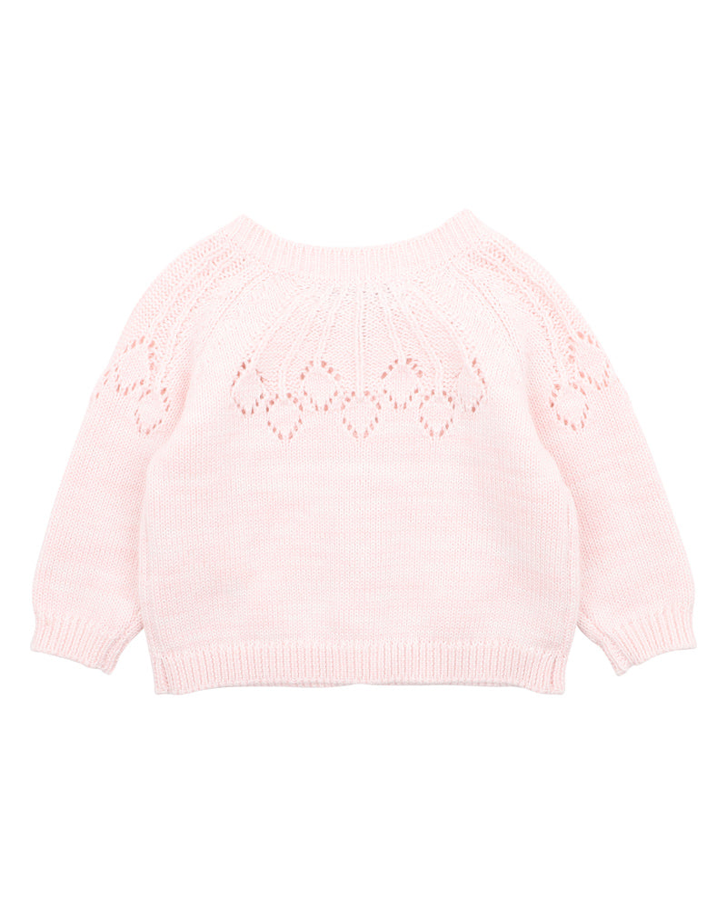 BEBE - CIARA NEEDLE OUT KNITTED CARDIGAN