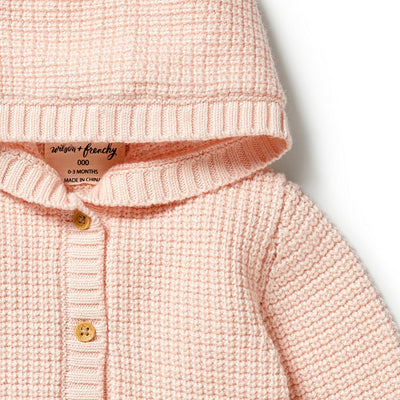 Wilson & Frenchy - Knitted Button Jacket - Blush