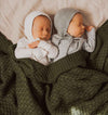 Snuggle Hunny Kids - Diamond Knit Blanket - Olive