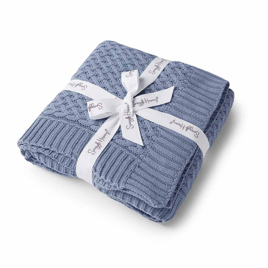 Snuggle Hunny Kids - Diamond Knit Organic Baby Blanket - River
