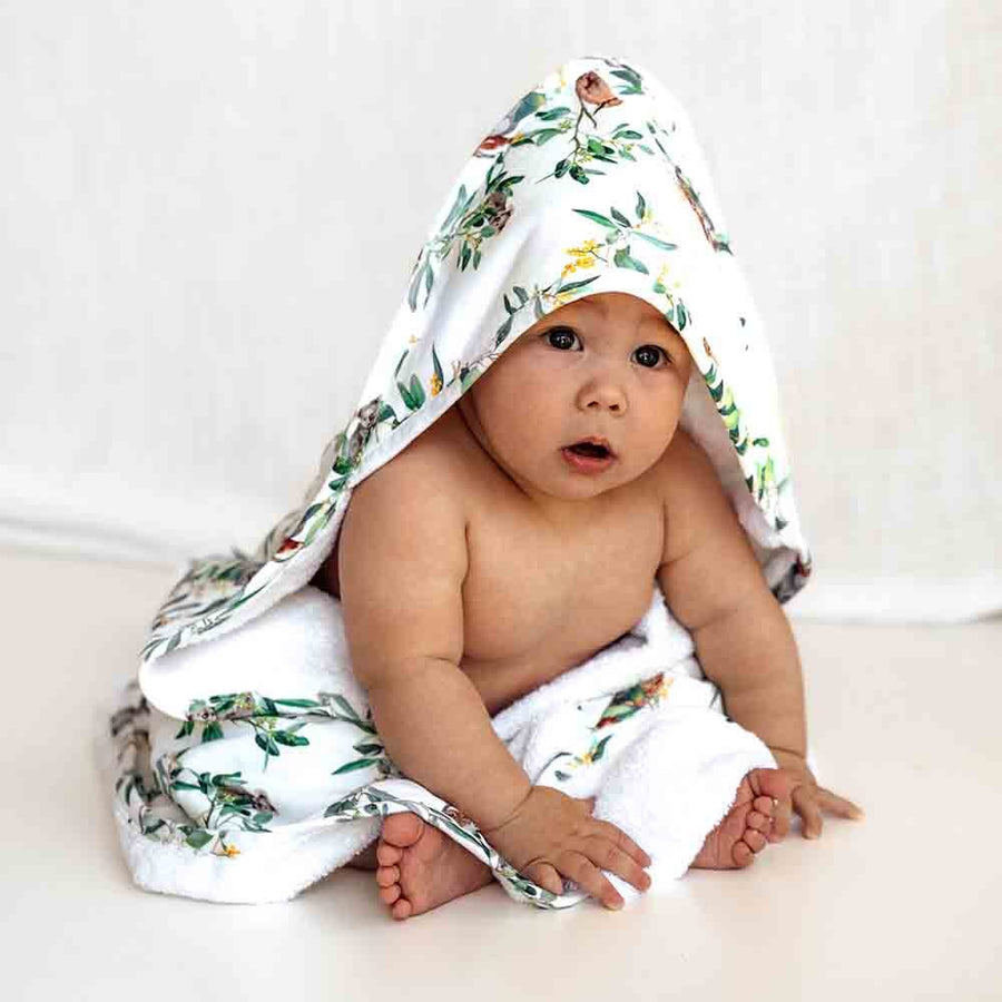 Snuggle Hunny Kids - Organic Hooded Baby Towel - Eucalypt
