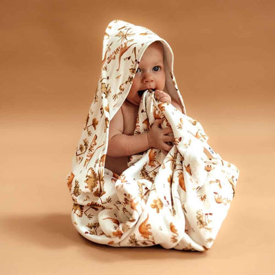 Snuggle Hunny Kids - Organic Hooded Towel - Dino