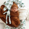 Snuggle Hunny Kids - Baby Jersey Wrap  Beanie Set - Bronze