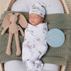 Snuggle Hunny Kids - Baby Organic Jersey Wrap & Beanie Set - Duck Pond