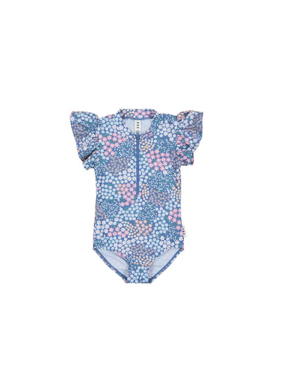 Huxbaby - Garden Floral Frill Zip Swimsuit