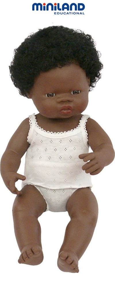 Miniland Baby Doll African 38cm