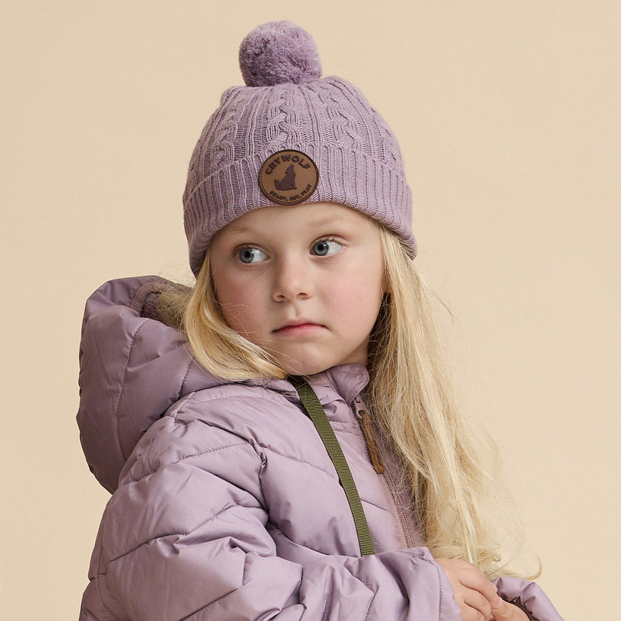 Cry Wolf - Pom Pom Beanie - Lilac