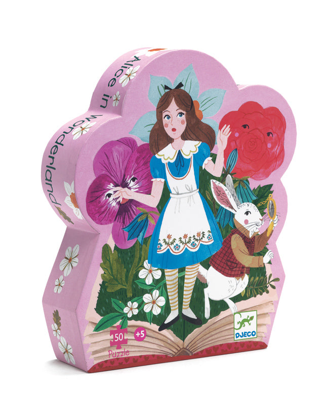 Djeco - Sil Alice in Wonderland Puzzle - 50pcs