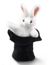 Folkmanis - White Rabbit in Hat Puppet