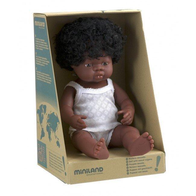 Miniland Baby Doll African 38cm