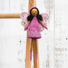 Tara Treasures - Felt Angel Fairy - Pink Dress