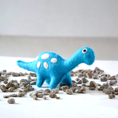 Tara Treasures - Felt Dinosaur - Blue Spots