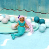 Tara Treasures - Felt Coral Hanging Mermaid - Turquoise