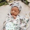 Snuggle Hunny Kids - Baby Jersey Wrap & Beanie Set - Eucalypt