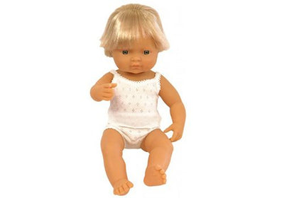 Miniland - Baby Doll Caucasian Boy 38cm